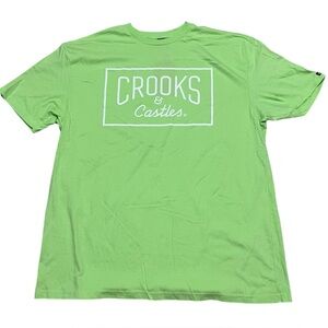 Crooks & Castles men’s Short Sleeve Tee shirt‎ Streetwear green size XL cotton